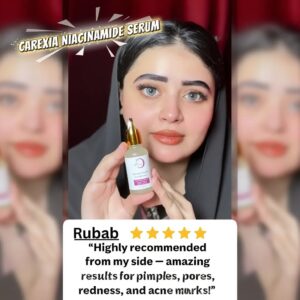 carexia niacinamide serum recommended by rubab, a famous influencer in pakistan